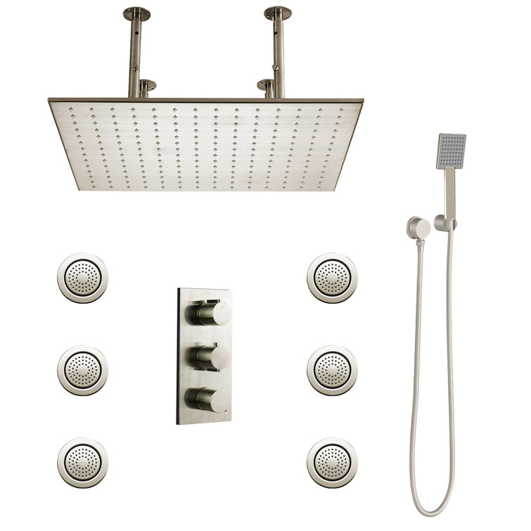 FontanaShowers Sofia Volume Control Complete Shower System with Rough